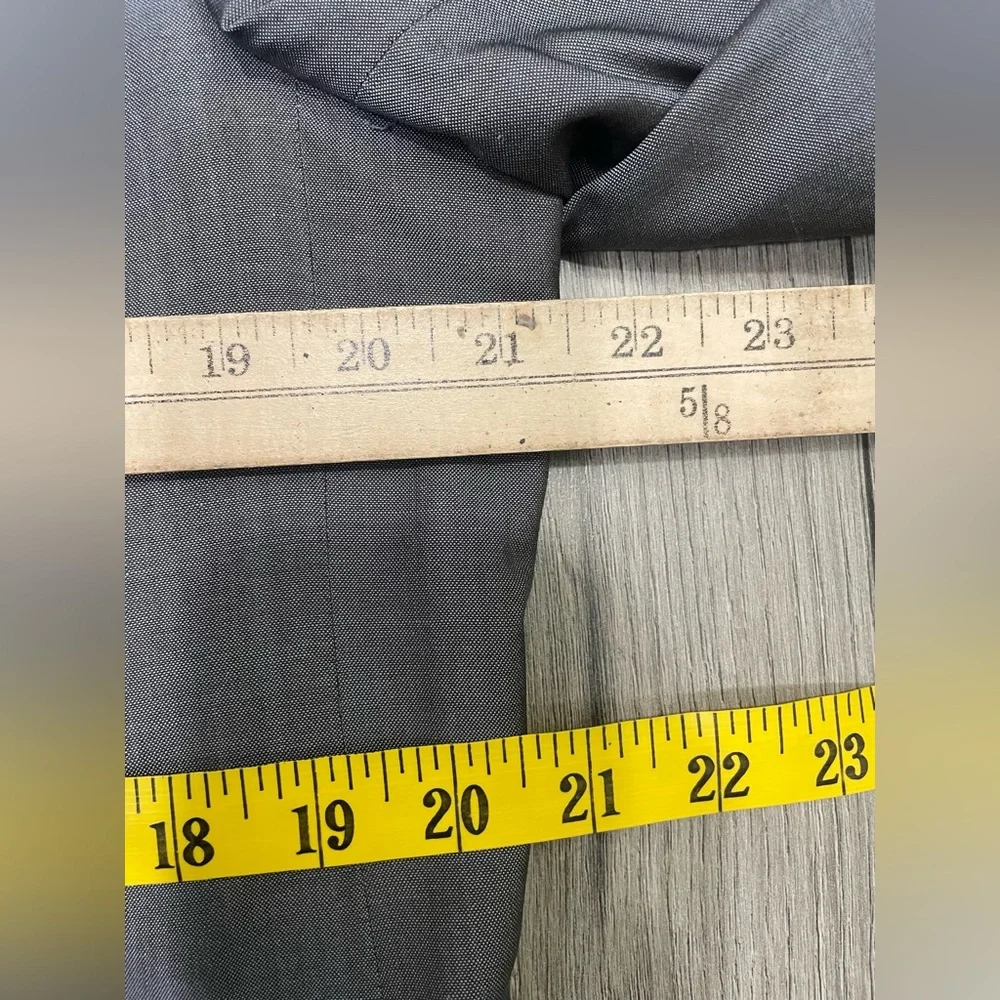 GUCCI Suit Wool Silk Grey 2‎ Piece Single Breasted Jacket Pants Set 54 Reg Italy
